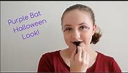 Purple Bat Wing Makeup look for Halloween!