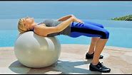 25 Minute Beginner to Intermediate Stability Ball Workout with Weights
