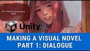 (Part 1) Dialogue: Unity Visual Novel.