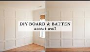 Board and Batten Accent Wall DIY | Floor to Ceiling Board and Batten with Crown Molding