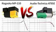Comparison and detailed measurements of Audio-Technica AT95E and Nagaoka MP-110 phono cartridges.
