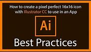 How to create a pixel perfect icon with Illustrator CC