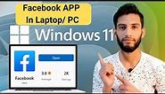 How to use facebook app in laptop | How to use facebook mobile app in pc
