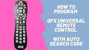 How to Program QFX Universal Remote Control with Auto Search Code (Step by Step)