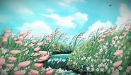 Flowers Water Stream Ghibli Live Wallpaper - MoeWalls