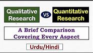 Qualitative Research vs Quantitative Research-A Brief Comparison