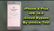 How To iPhone 8 Plus iOS 16.6 iCloud Bypass By Unlock