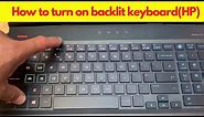 How to turn on backlit keyboard on HP Omen Or Most Hp Laptops in less then 10 seconds