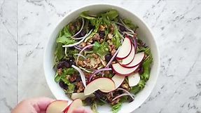 Apple Salad with Candied Walnuts and Cranberries