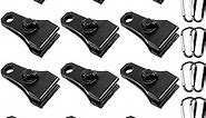 Upgrade Large Tarp Clips Heavy Duty Lock Grip -Total 24 PCs Tarp Clamps Thumb Screw Tent Fasteners Clips with Carabiner for Camping Awnings Caravan Canopies Car Truck Swimming Pool Boat Cover Clips