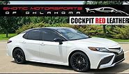 2022 Toyota Camry XSE V6 - Cockpit Red Leather - Wind Chill Pearl Paint - Midnight Black Metallic