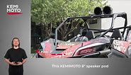 KEMIMOTO 8-Inch Speaker Pod Enclosure for All 1.5" to 2" Roll Bar Pairs of Universal 8" Speaker Cage Pods Compatible with UTVs Polaris RZR Ranger Can-Am Maverick X3 Yamaha Kawasaki, Boats