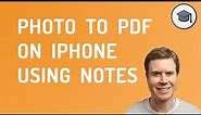 Convert Photos to PDF on iPhone for Free using Notes
