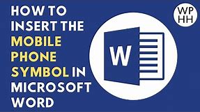 How to Insert the Mobile Phone Symbol in Microsoft Word | Mobile Phone Symbol in Word | 52 Second