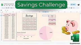Savings Challenges For Small Budgets In Google Sheets | Easy Money-Saving Tutorial