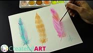 How To Paint Feathers - with watercolors