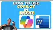 How To Use Microsoft Copilot in Word - Full Tutorial