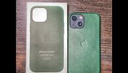 iPhone 13 mini Leather Case with MagSafe - Sequoia Green - Unboxing
