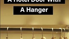 How To Secure A Hotel Door With A Hanger #Shorts