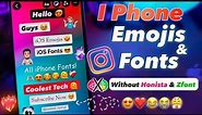 iOS Emoji & Fonts On Instagram Story 🥳😍 I Phone Emojis+Fonts |Without Honista,Zfont