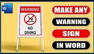 Make ANY Warning sign in Word | Microsoft Word Tutorial