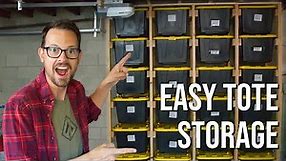 Super Easy DIY Tote Storage Rack | Free Plans
