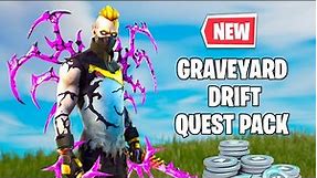 How To Complete Quests from Graveyard Drift Pack - Fortnite Driftwalker Skin Gameplay