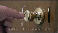 How To Unlock The Kwikset Bedroom / Bathroom Lock with a Paper Clip