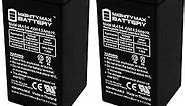 Mighty Max Battery 4 Volt 4.5 Ah Battery for Zareba 2 Mile Fence Solar Charger - 2 Pack
