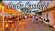 Corfu Greece, explore Kassiopi (Κασσιόπη) tiny lovely seaside village, walking tour 4k, Greece 2022