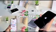 Unboxing iPhone 14 plus  midnight 🍎📲📦camera test and setup | #iphoneunboxing #unboxing