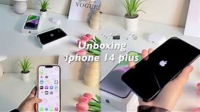 Unboxing iPhone 14 plus  midnight 🍎📲📦camera test and setup | #iphoneunboxing #unboxing