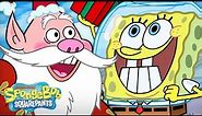 SpongeBob Delivers a Gift to Santa! 🎅 | "SpongeBob's Road to Christmas" in 10 Minutes! | SpongeBob