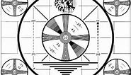 Television RCA Sign off Alignment Test Pattern - Indian Head Version 1950's