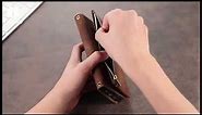 Casebus Flip Crossbody Wallet Phone Case With 9 Card Slots Zipper Pocket Retro Leather