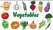 My Favorite Vegetables | 20 famous Vegetables | Learn Vegetables | Animation Cartoon