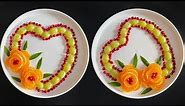 Beautiful Fruits Decoration /Gaye Holud’s Fruits Decoration /Orange, Grapes & Pomegranate Plate Art