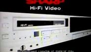 Sharp Hi Fi VCR Australian TV Commerical 1985