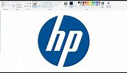 How to draw HP Logo on Computer using Ms Paint | HP Logo Drawing.