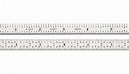 Starrett Full Flexible Steel Rule with Satin Chrome Finish, Quick Reading, and Inch Graduations - 6" Length, 5R Graduation Type, 1/64" Thickness - C305R-6