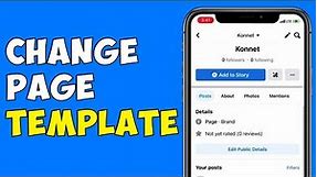 How To Change Facebook Page Template
