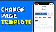 How To Change Facebook Page Template