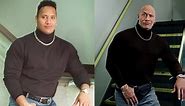 When and why did The Rock wear his iconic black turtleneck?
