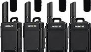 Retevis RB39P Bluetooth Walkie Talkies, Wireless Earpiece Auto Reconnect, Portable FRS Two Way Radios, License-Free, Hands Free, Type-C, Compact, 2 Way Radio for Church Hospital Retail (4 Pack)