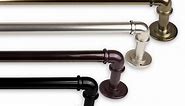 Rod Desyne 1" Dia Adjustable 28" to 48" Blackout Curtain Rod in Antique Brass HBOT100-284