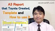 A3 Report that Toyota Created, Template and How to Use it【Excel Template Practice】