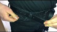 How to put on a normal belt wearing a common leather belt DIY