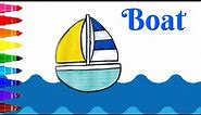 How To Draw A Boat | Cute, Easy and Simple Boat