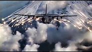 AC-130 Gunship Fires Anti-Missile Flares