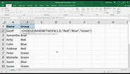 Randomly Assign Names to Groups - Excel Formula